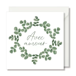 Carte Message - "Avec amour"