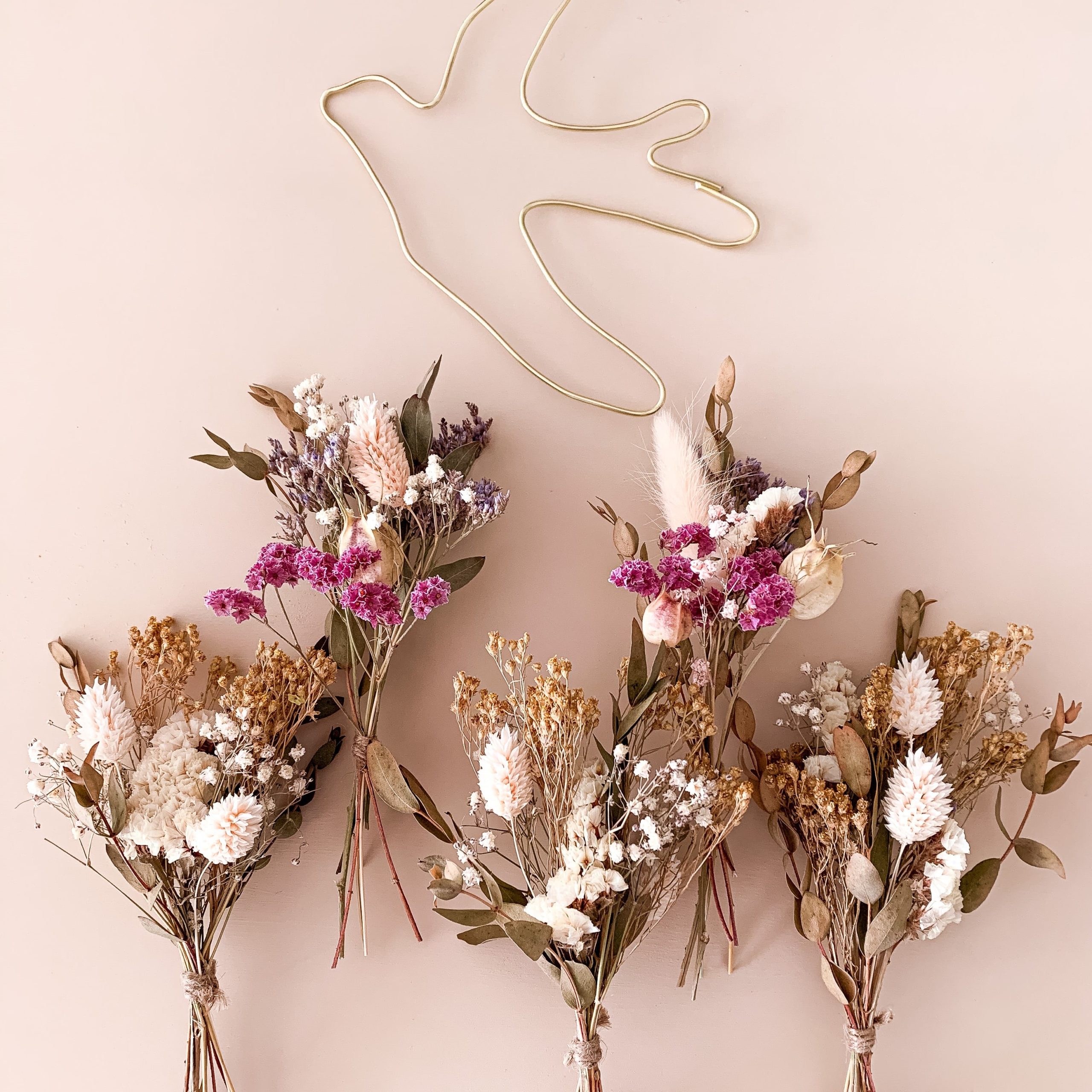 Guirlande de fleurs séchées Léa