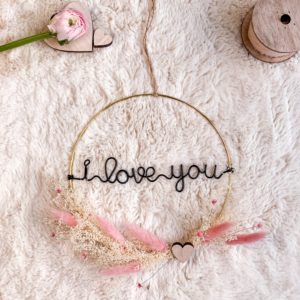 Couronne I Love You - Pink - 20cm