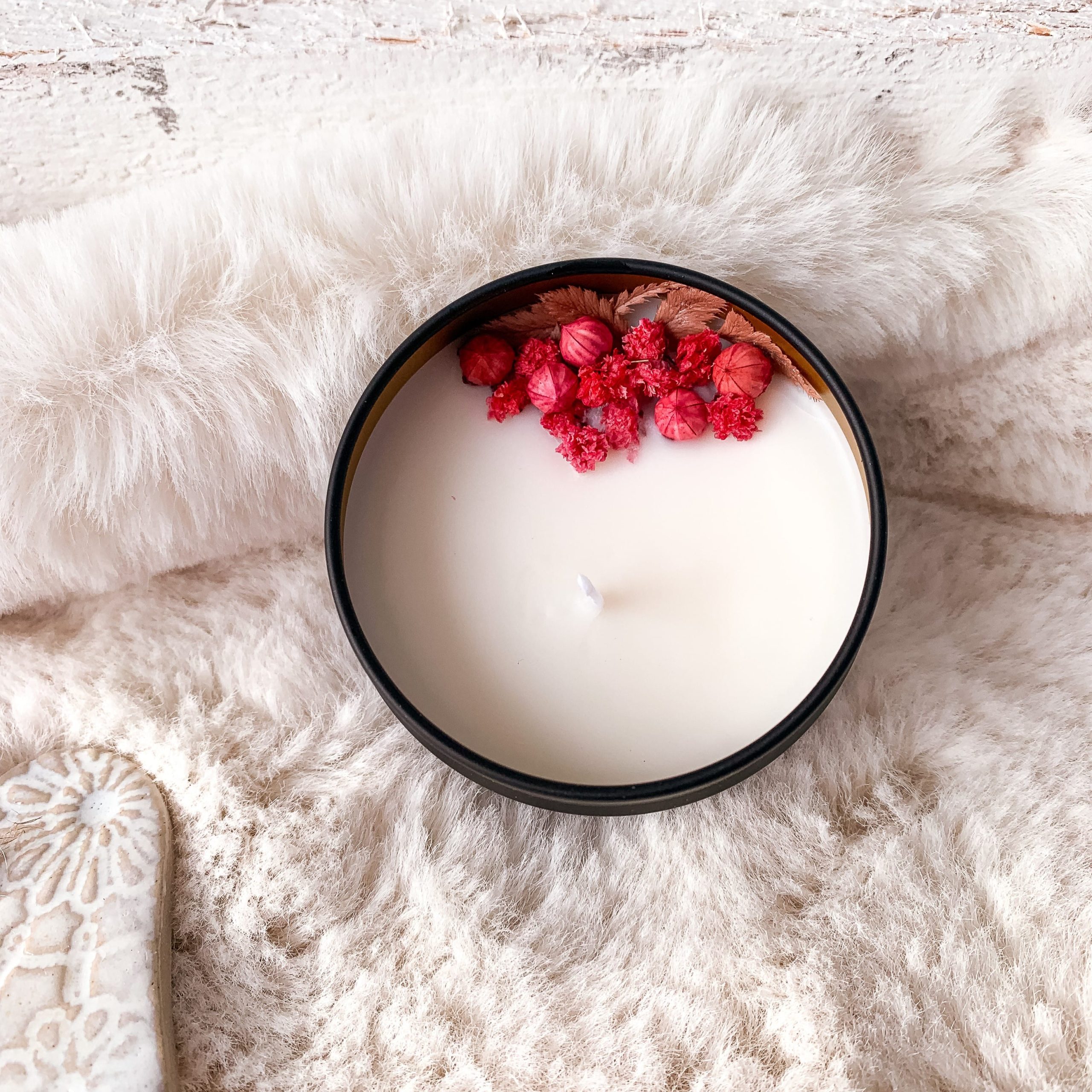 La Bougie Fleurie -Rose et Fleur de Pommier – Image 3