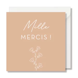 Carte Message - "Mille Mercis"