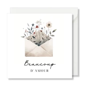 Carte Message - "Beaucoup d'Amour"